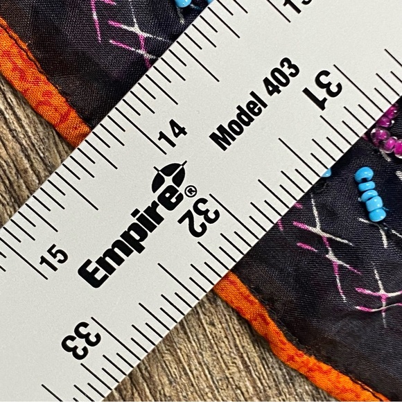 Chicos Skirt Women 2 Large Colorful 100% Silk Pull On Elastic Waist Beaded Boho - Picture 8 of 8